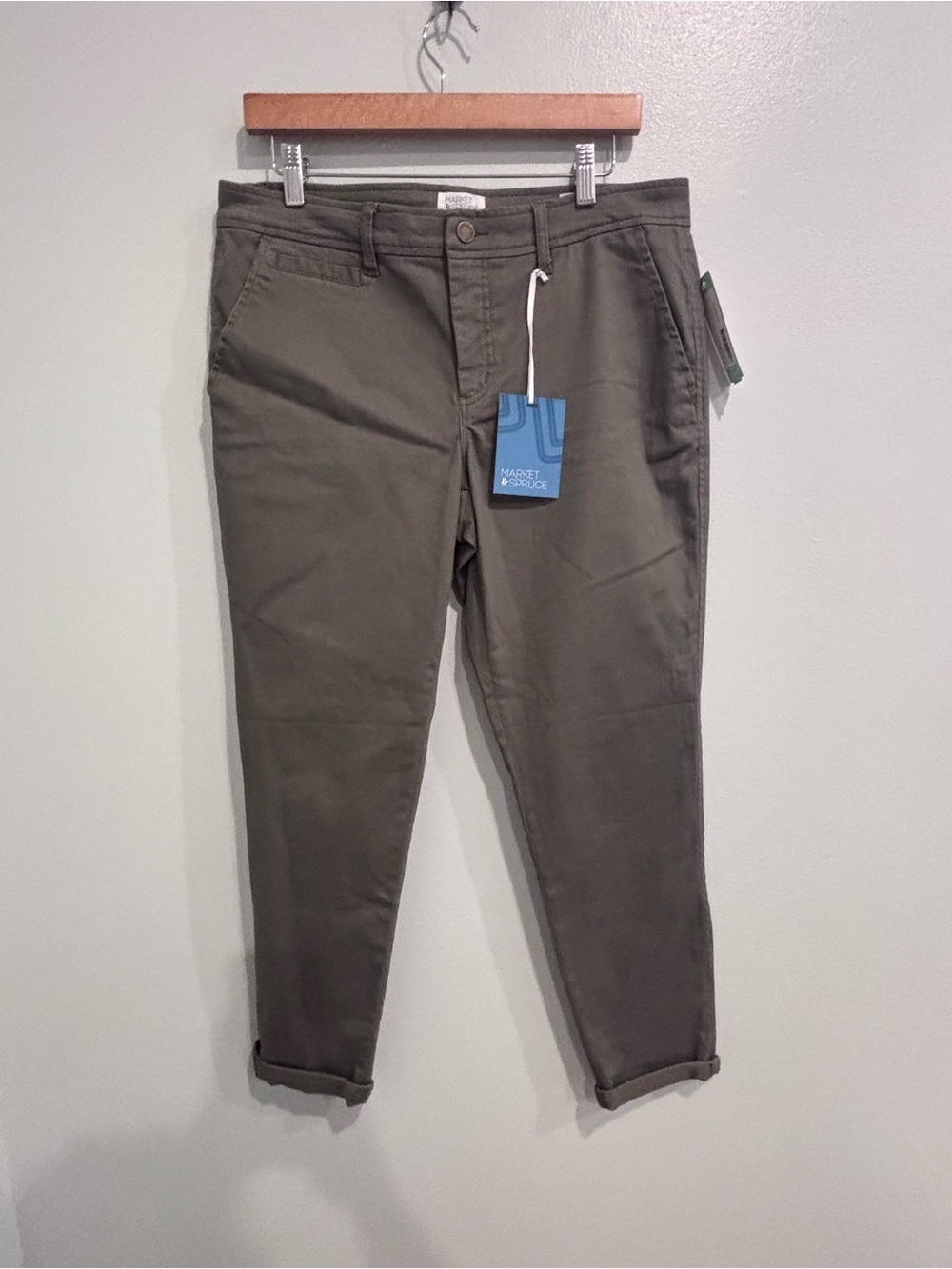 Market & Spruce women’s 14 NWT Olive Chino skinny Pants